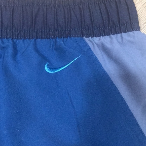 Nike Blue Spell Out Elastic Waist Swim Trunks size M - Picture 9 of 10